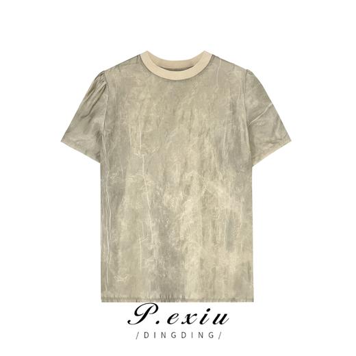 04-3潘依绣丁丁宠粉【入夏私语】人-丝-舒适透气休闲短袖T恤 W-61388 商品图0