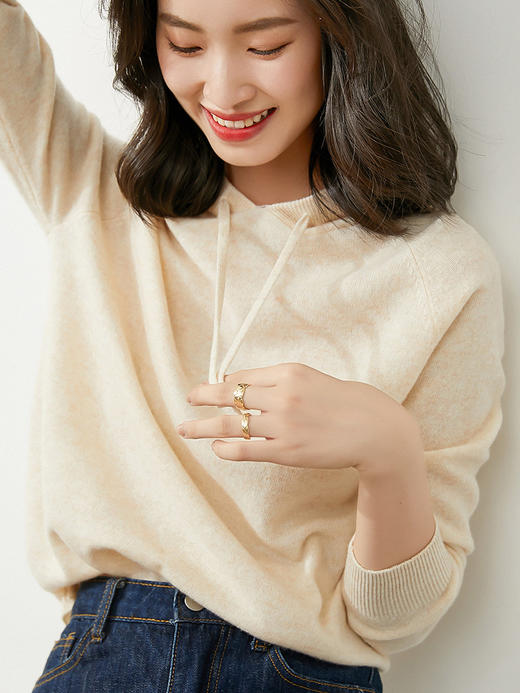 【蒙尚妃针织连帽卫衣】外穿显瘦😍内搭亦神器❗春秋冬三季好搭⛄可单穿、可外搭 商品图9