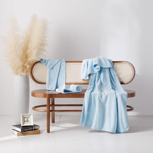 柔软吸水加厚浴巾三件套（浴巾+干发帽+毛巾） 商品图6