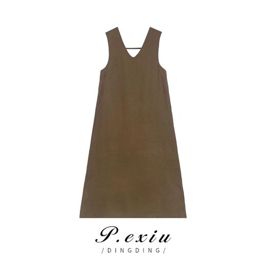 03-3潘依绣丁丁宠粉  韩版新款气质宽松休闲V领无袖连衣裙 90030 商品图0