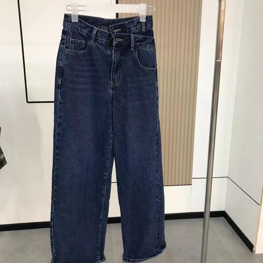  A008潘依绣丁丁宠粉不规则直筒磨毛牛仔裤   D5199 商品图0