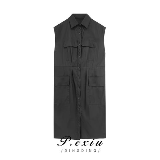 03-3潘依绣丁丁宠粉  夏季新款时尚休闲百搭多口袋小飞袖衬衫连衣裙 K2371 商品图0