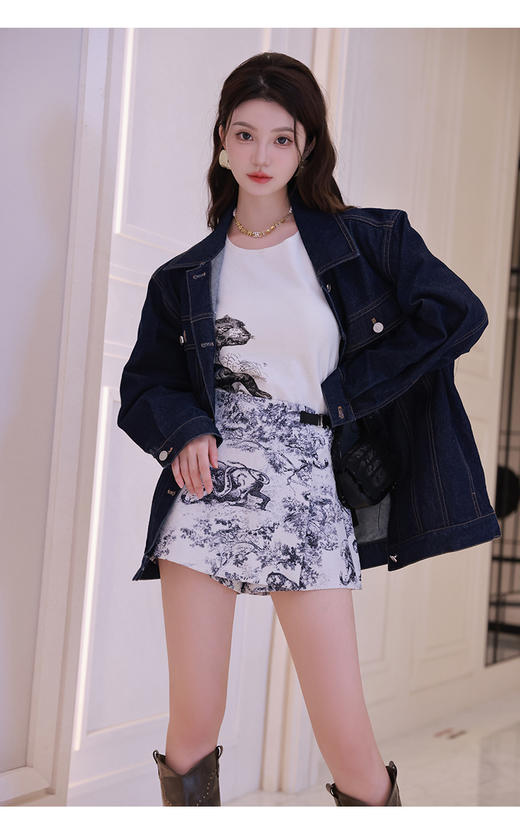 清仓捡漏  LIN CHAO ZAHNG【星光限定】印花短裙裤 商品图0