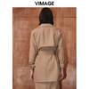 VIMAGE纬漫纪冬季新款时尚洋气经典翻驳领英伦风风衣外套V2004601 商品缩略图4