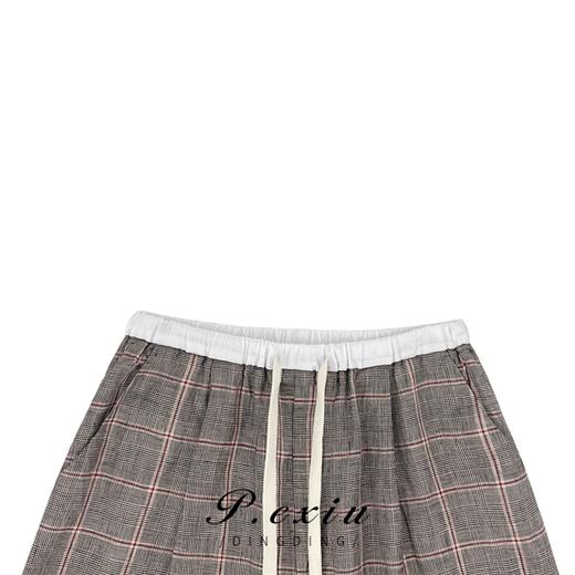 03-4潘依绣丁丁宠粉麻-料-夏季抽绳松紧腰时尚百搭显瘦休闲裤 MY23134 商品图2