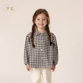 【马克珍妮 芦芙】秋装新款 纯棉经典法式格纹衬衫 231556