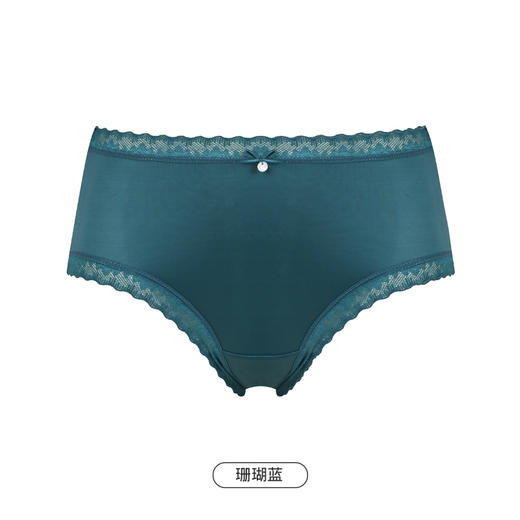 都市丽人基础系列锦泳薄透丝滑低腰平角女士内裤新年本命年红品LK32E5 商品图12