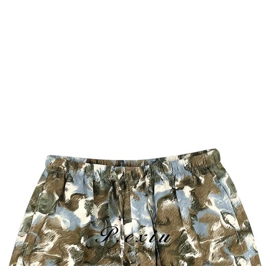 01-1潘依绣丁丁宠粉  夏季薄款印花时尚百搭松紧腰直筒休闲裤 Q1538 商品图2