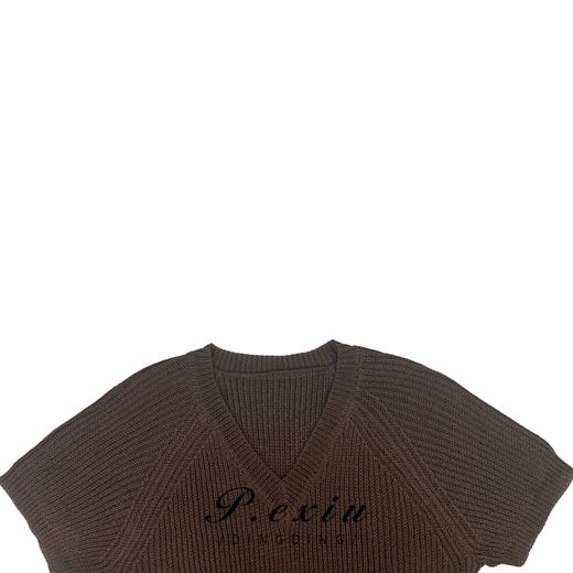 03-3潘依绣丁丁宠粉 潘依绣丁丁宠粉【热摩卡】春夏V领显瘦针织衫 ZZ0179 商品图2