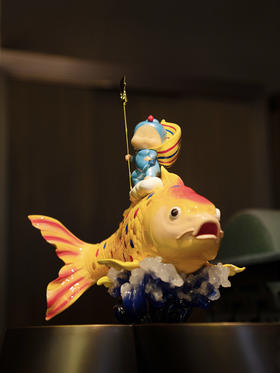 稀奇艺术瞿广慈《好运锦鲤》客厅寓意祝福摆件收藏限量桌面雕塑