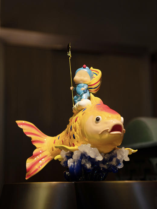 稀奇艺术瞿广慈《好运锦鲤》客厅寓意祝福摆件收藏限量桌面雕塑 商品图0