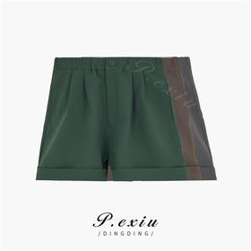 01-1潘依绣丁丁宠粉  松紧腰西装料休闲短裤 7825