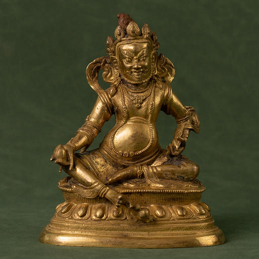 清 铜鎏金财宝天王像 商品图0