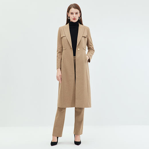 EITIE爱特爱冬季新款大气纯色一粒扣外套大衣7214901 商品图3