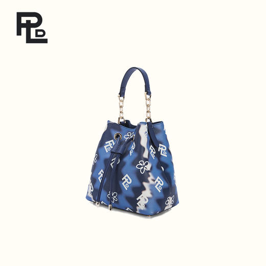 保兰德PLD东方雅奢头层牛皮水桶包大容量抽绳通勤手提斜挎单肩包体制内中国包 商品图2