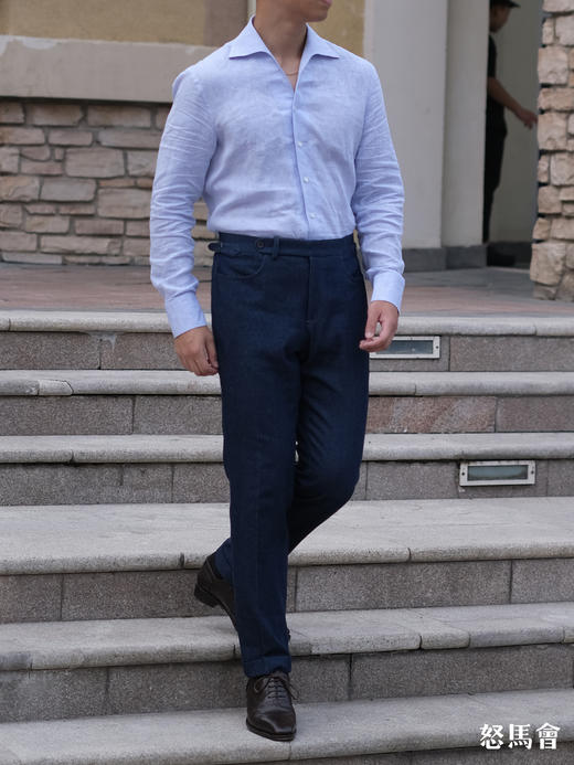 Sojitz 蓝色丹宁意式工艺裤装 商品图7