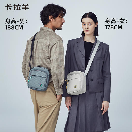 卡拉羊大容量多功能单肩包男女户外休闲轻便百搭简约格调CX4026 商品图2