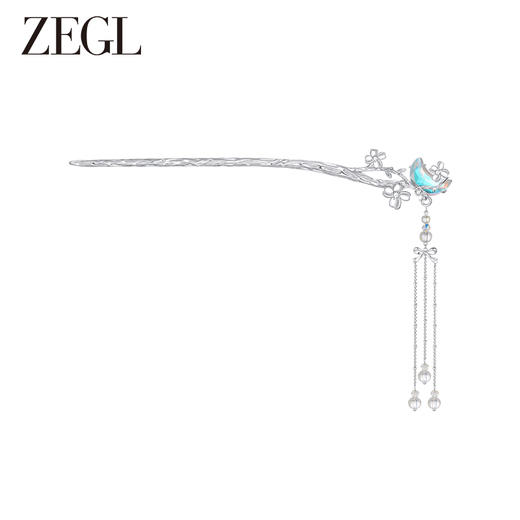 ZEGL设计师月桂女神系列月光石发簪女款古风高级感新中式汉服钗子 商品图0