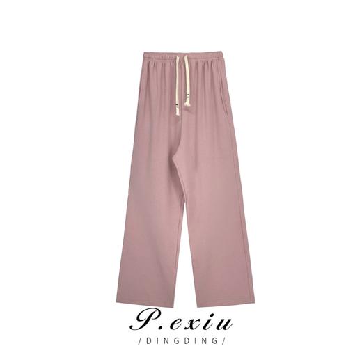 01-1潘依绣丁丁宠粉抽绳时尚垂感阔腿裤休闲宽松百搭直筒裤  W-61080 商品图0