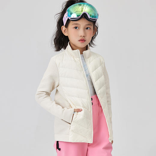 Leorrey乐拉保暖轻盈儿童童装女童男童冬季羽绒服白鸭绒运动外套 商品图2