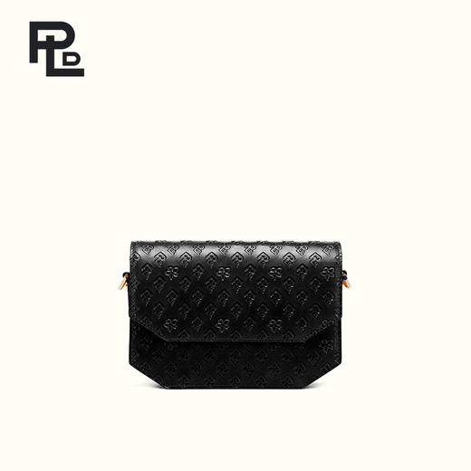 保兰德PLD东方雅奢45度老花压纹头层牛皮小方包链条包通勤必备女包 商品图1