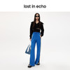 lost in echo设计师品牌小众拉链高翻领修身短款撞色线迹短款毛衣 商品缩略图3