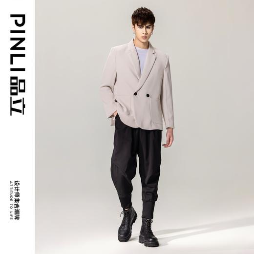 PINLI品立秋冬新款纯色休闲西服男士通勤西装外套B223106026 商品图1
