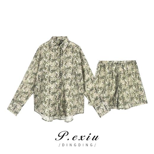 04-6潘依绣丁丁宠粉【盛夏恋曲】天-丝-轻薄防晒衬衫短裤套装W-61308 商品图0