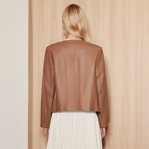 EITIE爱特爱冬季新款气质羊毛羊皮革皮衣外套7193803 商品图4