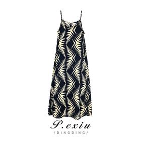 01-1潘依绣丁丁宠粉【漫漫夏日】夏季时尚气质显瘦吊带连衣裙 20922T