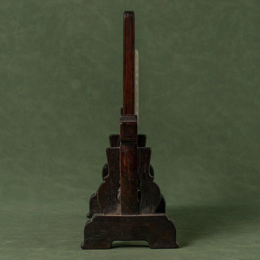 清 红木嵌玉透雕喜上眉梢砚屏 商品图3