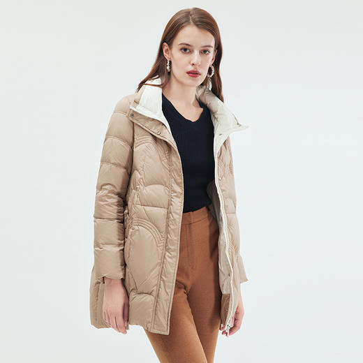 EITIE爱特爱冬季新款连帽保暖女中长款羽绒服7211925 商品图2