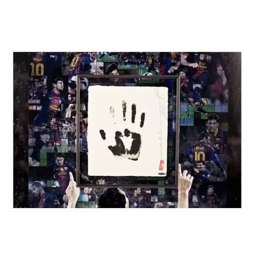 收藏系列 梅西 巴塞罗亲签手掌印 全球限量20 商品图1