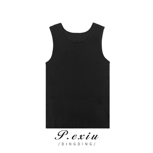 03-5潘依绣丁丁宠粉PanYiXiu/潘依绣夏季新款斜开衩修身显瘦休闲百搭无袖背心WH23040 商品图2