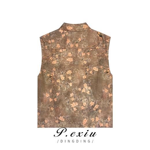 03-4潘依绣丁丁宠粉PanYiXiu/潘依绣【花朝】新中式斜襟小立领气质无袖马甲 MY23153 商品图1