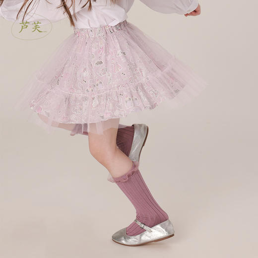 【马克珍妮 芦芙】新款夏装 女童梦幻碎花网纱半身裙230621 商品图0