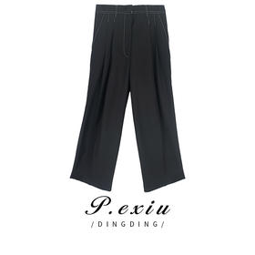 01-1潘依绣丁丁宠粉 白线定制休闲裤 W-6411