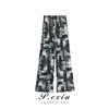 04-1潘依绣丁丁宠粉【水墨画报】复古阔腿裤宽松时尚直筒休闲裤 WH23015 商品缩略图0