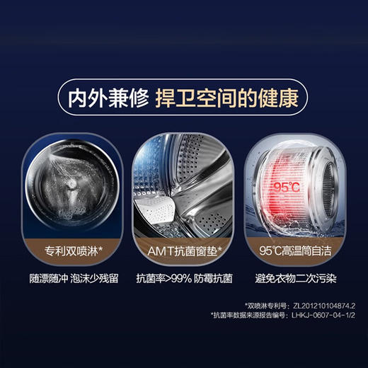 海尔（Haier）海尔10公斤大桶径378洗烘一体滚筒洗衣机直驱变频智能投放光等离子空气洗除菌除螨超薄洗衣机 洗烘一体G100378HBD14LSU1 商品图5