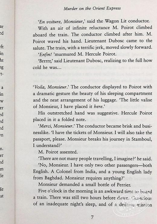 预售 【中商原版】阿加莎系列 东方快车谋杀案 Poirot  Murder on the Orient Express 英文原版 Agatha Christie 商品图6