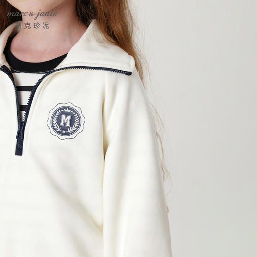 【学院风】马克珍妮秋装新款 男女童时尚翻领卫衣上衣231210 商品图3