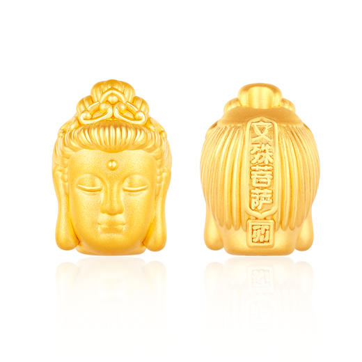 【积分抵值】MEMORA诗普琳守护秋愿八大佛足金佛头转运珠黄金守护系列HP558301 商品图5