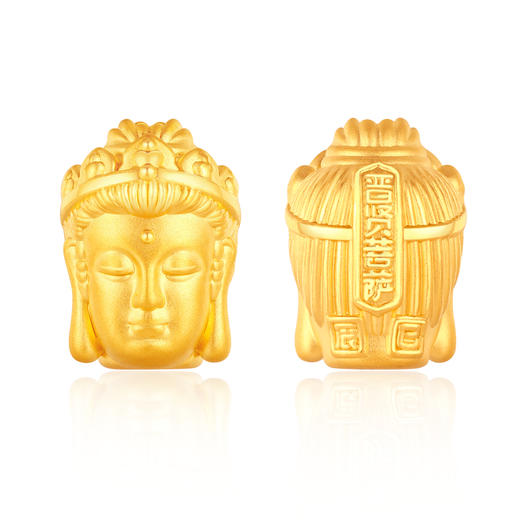 【积分抵值】MEMORA诗普琳守护秋愿八大佛足金佛头转运珠黄金守护系列HP558301 商品图4