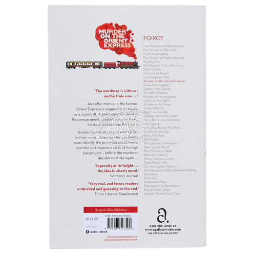 预售 【中商原版】阿加莎系列 东方快车谋杀案 Poirot  Murder on the Orient Express 英文原版 Agatha Christie 商品图1