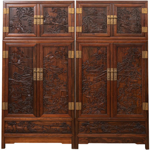 清 红木高浮雕人物故事四件柜 商品图5