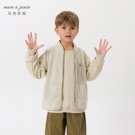 【抗静电】马克珍妮秋装新款男女童户外风摇粒绒马甲232061 商品图0
