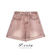 03-5潘依绣丁丁宠粉夏季复古水洗ins风宽松百搭时尚牛仔短裤 D5937 商品缩略图0