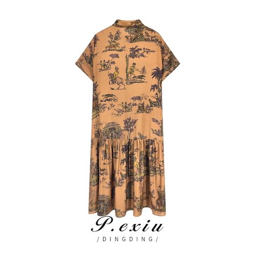 PanYiXiu/潘依绣【悠悠风光】夏季国风山水气质显瘦连衣裙W-61339 商品图1