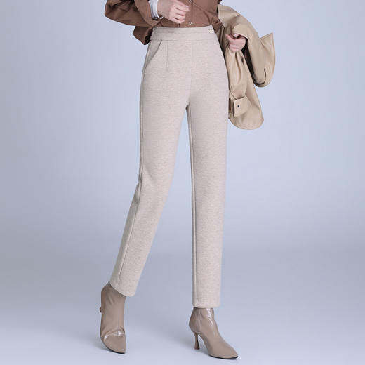 MYX-XS-6033-Y羊毛裤时尚女装毛呢裤高腰休闲裤厚款小脚裤时尚气质哈伦裤 商品图6