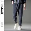 PINLI品立秋季新款提花雪尼尔九分裤男士潮牌百搭直筒休闲裤B233117056 商品缩略图3